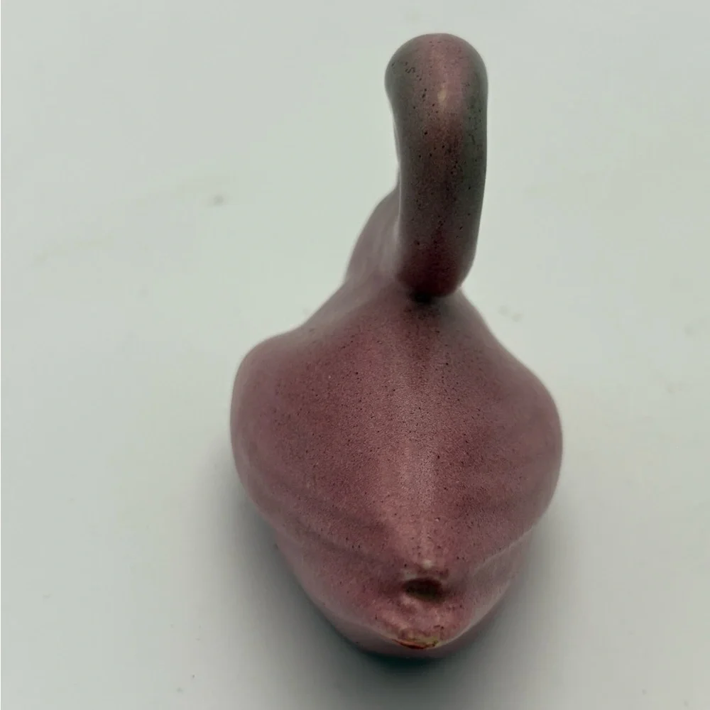 Vintage Pink Ceramic Small Swan Figurine